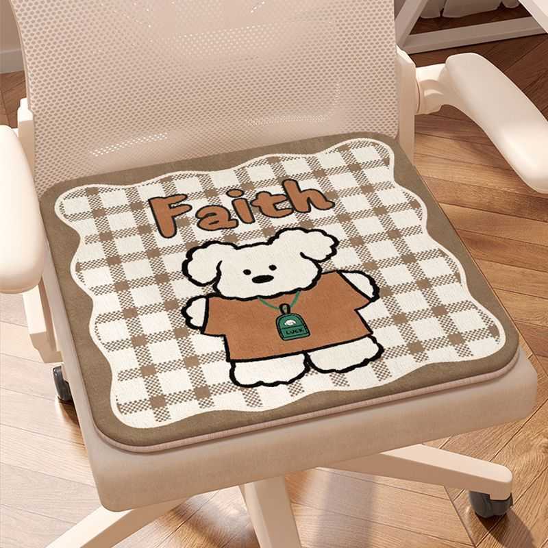 INS Style Universal Seat Cushion Chair Pad Office Long Sitting Seat Cushion Student Home Cartoon Plaid Cushion C250922
