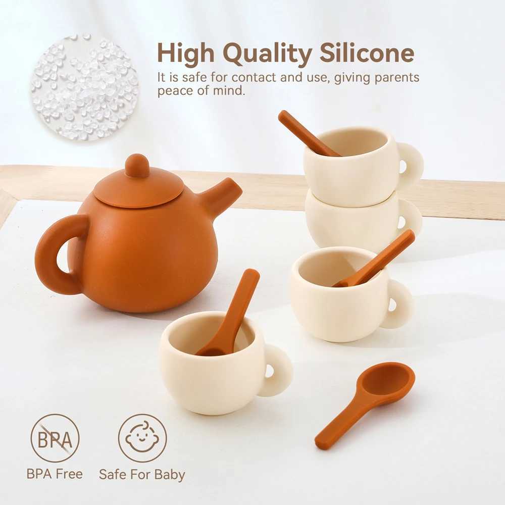 Wooden Afternoon Tea Set ToysEarly Educational Toys for ToddlersKitchen Accessories Afternoon Tea Party Food Play Girls Toys C250922