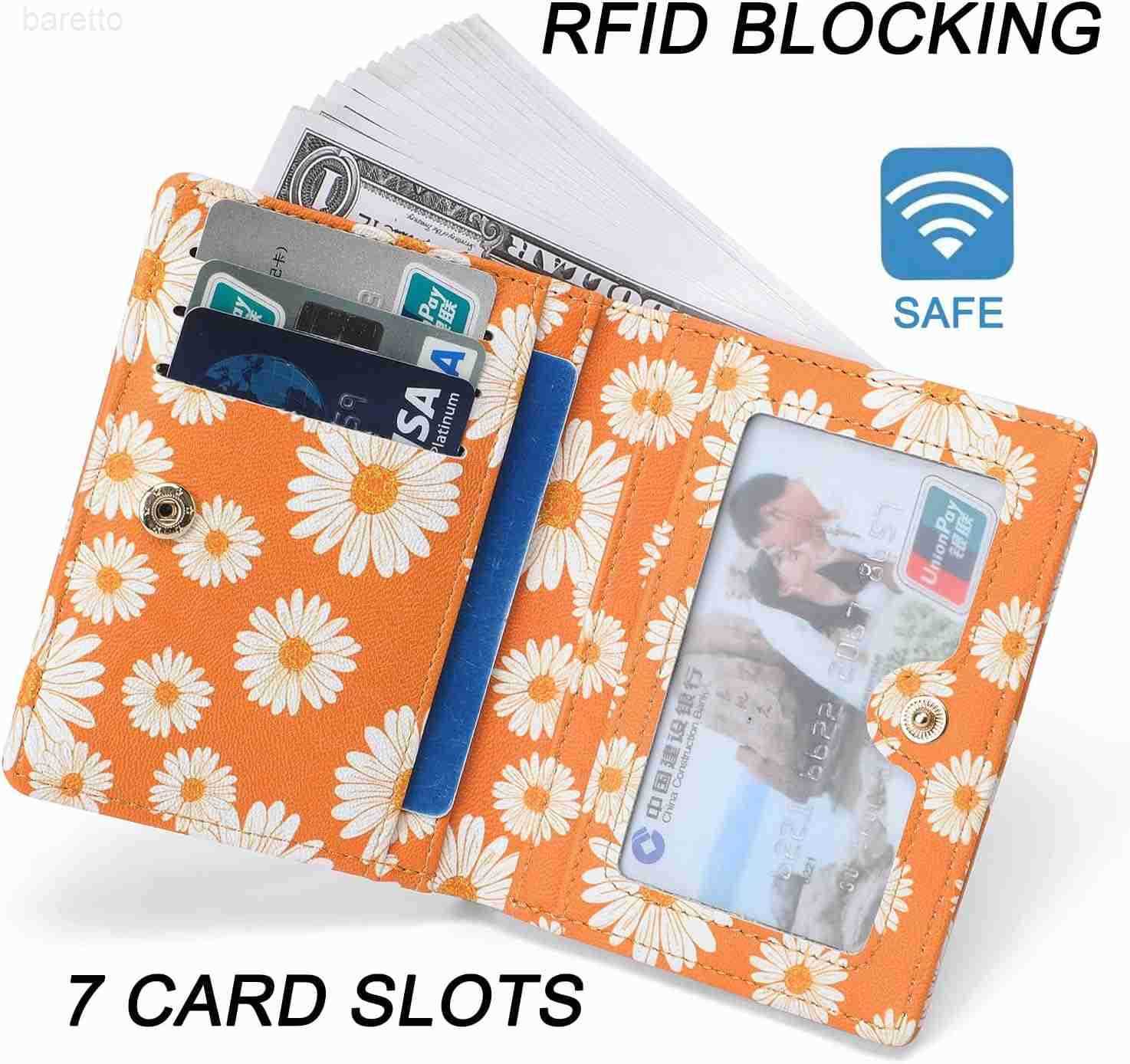 Small Women Wallet RFID Blocking Bifold Pocket Wallet Slim Compact Ladies Purse Mini Wallets For Women Dark Green Z250922