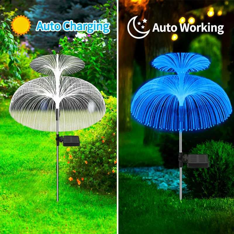 Solar Pathway Lights Outdoor Garden Jellyfish Decor Lawn Lights Solar Power Waterproof Yard Walkway Patio Decor Flowers Lamp C250922