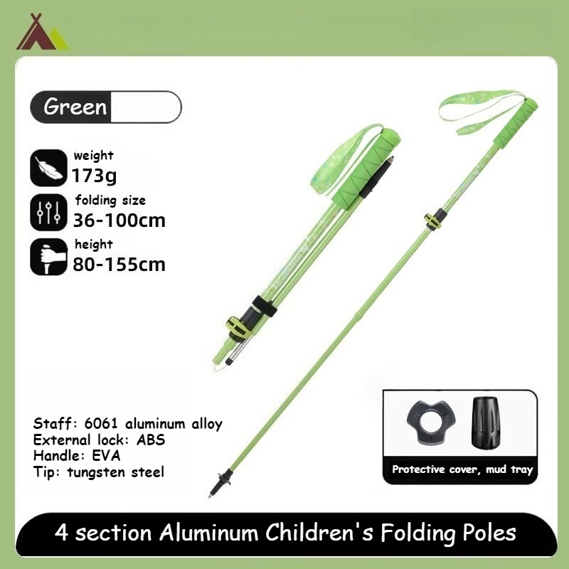 Lightweight Collapsible Kids Hiking Poles - Retractable Kids Hiking Stick, Telescoping Carbon Fiber Trekking Poles 2 Pack, Adjustable Kids Ski Poles b