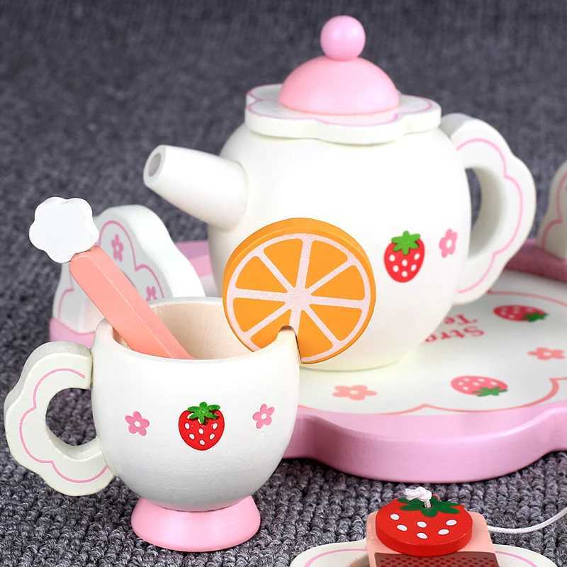 White tea set with cups teapots sugar jars trays plates spoons milk cups and other simulated home toys C250922