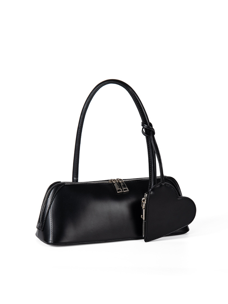Korean-Style Niche Design Fashion Versatile Love Baguette New Solid Color Large Capacity Handbag Shoulder Bag For Women