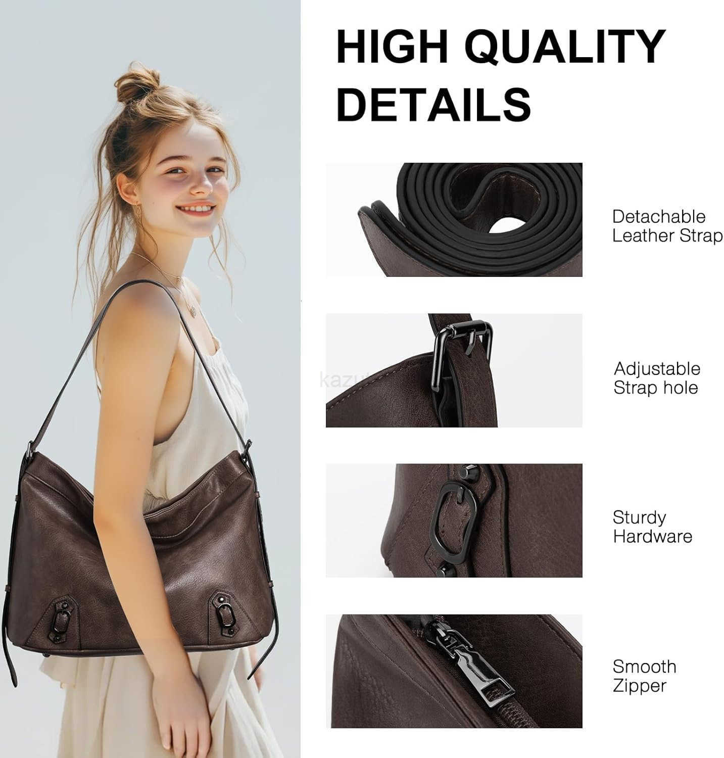 WomenFAshion Vegan Leather Hobo Purse and Ladies Medium Crossbody Handbags SaTChel Bags for Travel Z250922