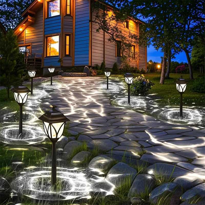 Outdoor LED Solar Pathway Lights Waterproof Garden Decor For Patio Walkway Yard Lawn Lamp C250922