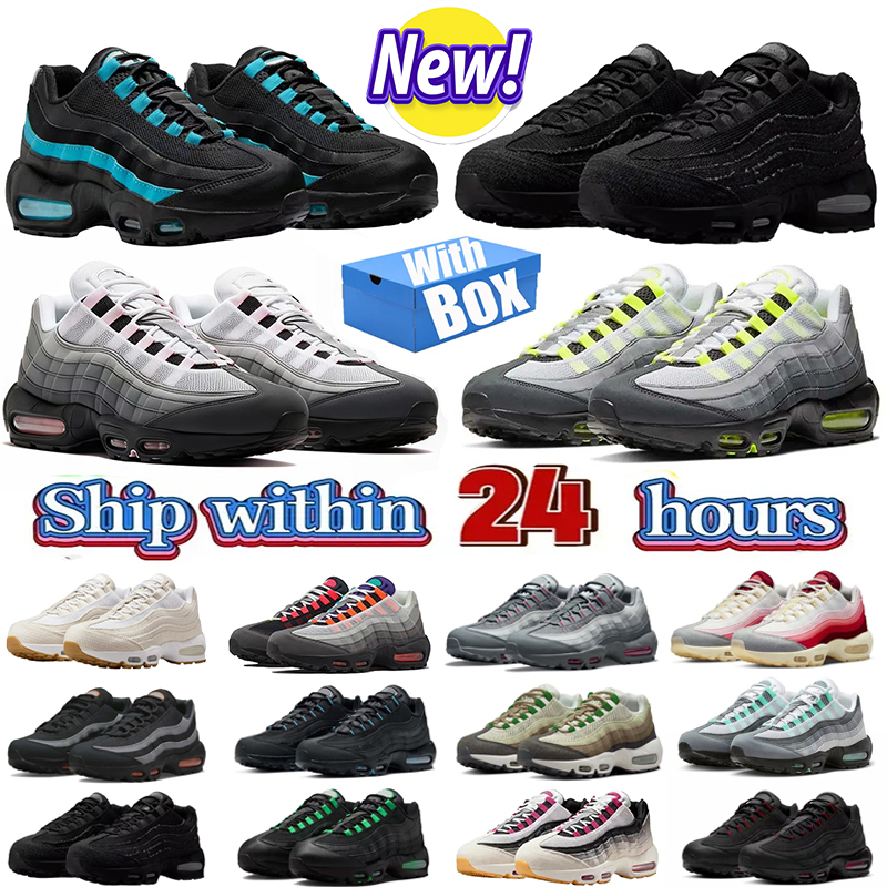 designer shoes 95 Running Shoes 95s Triple Black White Yellow Cool Grey Honey Black Pink Foam Men Trainers Sports absorbing Sneakers With box size 40-46