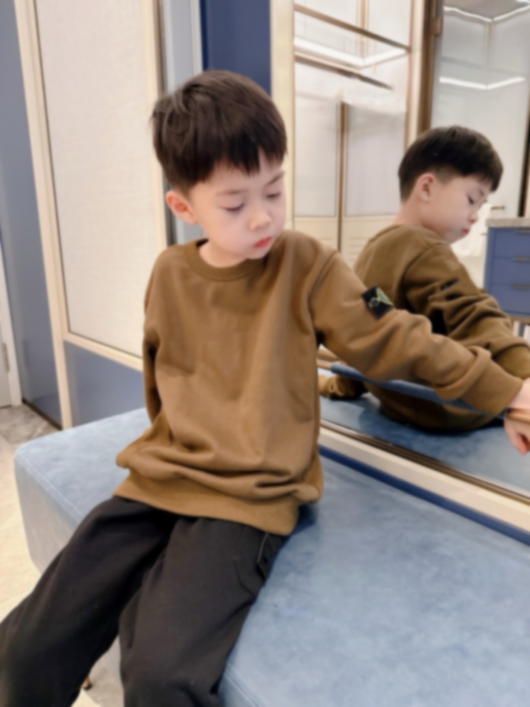 new girl boy sportswear sweater kids designer clothes Sweatshirt baby Winter Warm outfit brother son daughte comfortable without pilling Designer High Quality