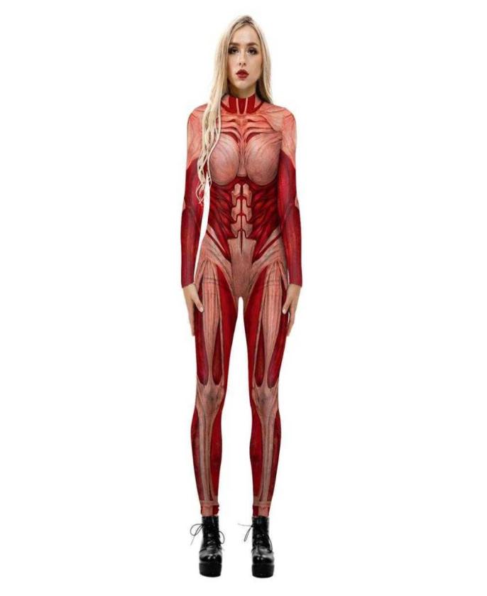 Halloween Woman Attack on Titan Female Costume Annie Leonhart Cosplay Zentai Bodysuit Ladys Girls Suit G092584429345739900