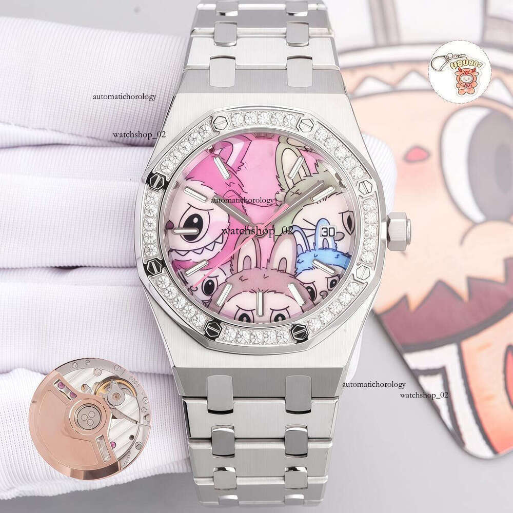 OMF Watches 34mm Blaken Selfwinding A5800 Automatic Womens Watch Dia Bezel Labubu Dial Steel Bracelet Ladys Wristwatches High Quality 75351ST cd4