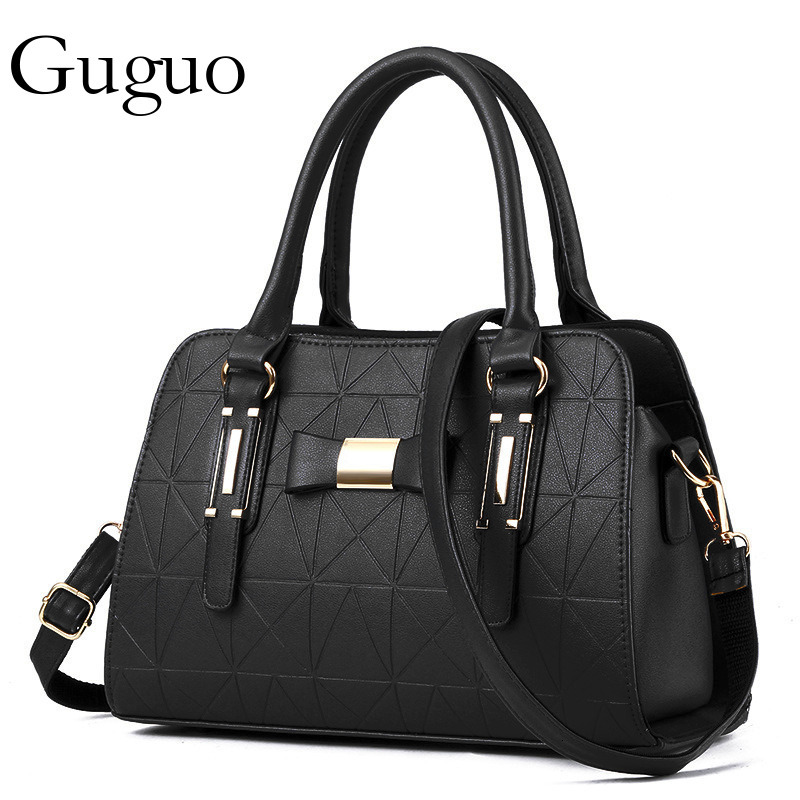 Guguo Designer Bag Bowknot Women's Bag 2025 New European And American Fashion Embossed Handbag Large Capacity Luxury Bag Shoulder Bag For Export
