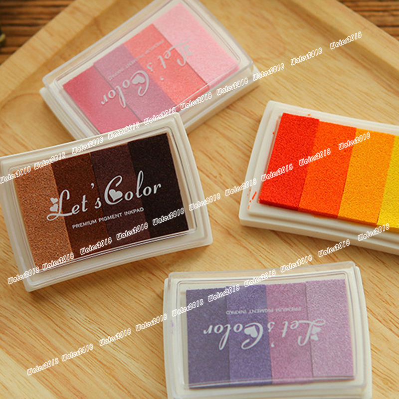 DIY Work Oil Gradient Stamp Set Big Craft Ink Pad Inkpad Craft Paper Stamp Tools 6 Colors