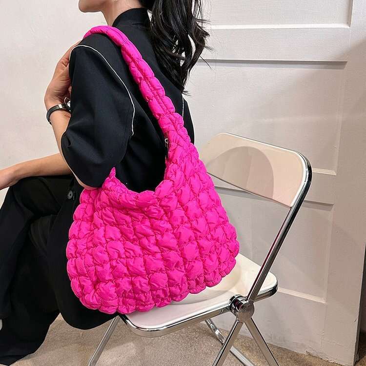 2023 New Trendy Women's Handbag Large Capacity Shoulder Crossbody Color Block Tote Bag