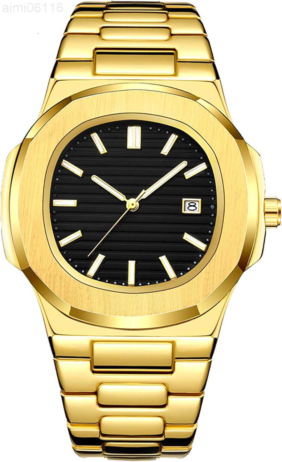 Wrist Watches for Men Nautilus Stainless Steel Quartz Movement Date Luxury Diamond Style Mens Luminous Hands Casual Business Watches Z250922