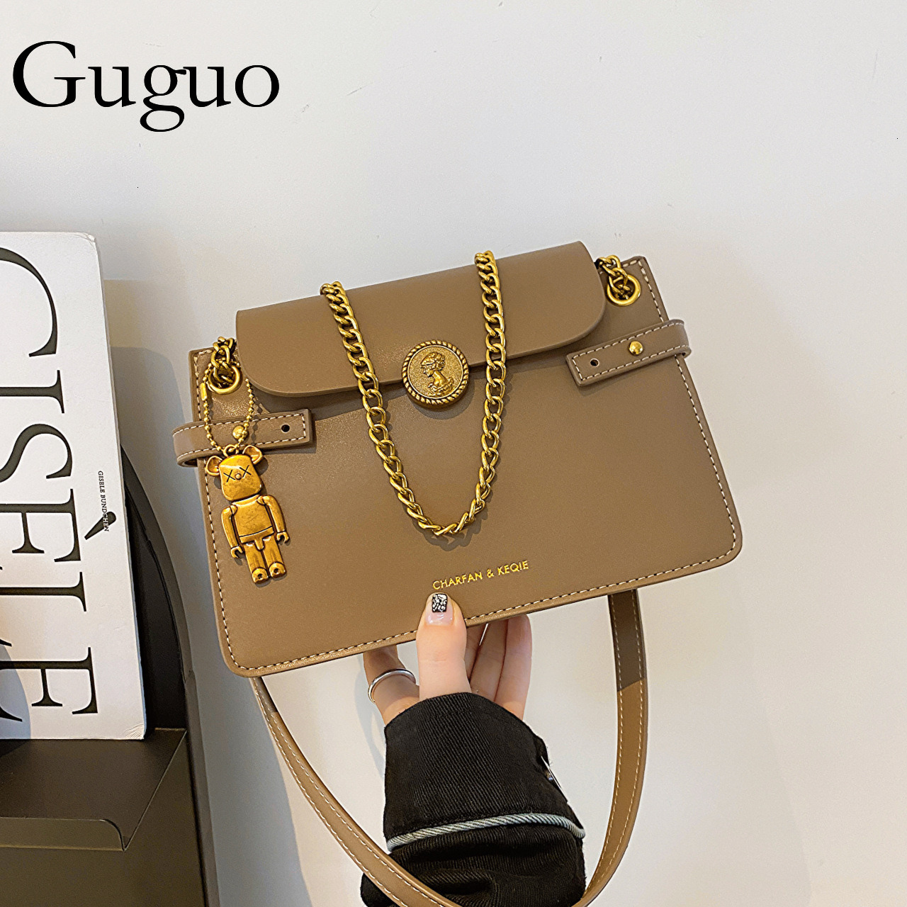 Guguo Designer Bag Luxury Bag Women's Bag 2025 New Style High-quality Niche Design Internet Celebrity Shoulder Bag Crossbody Handbag Small Bag