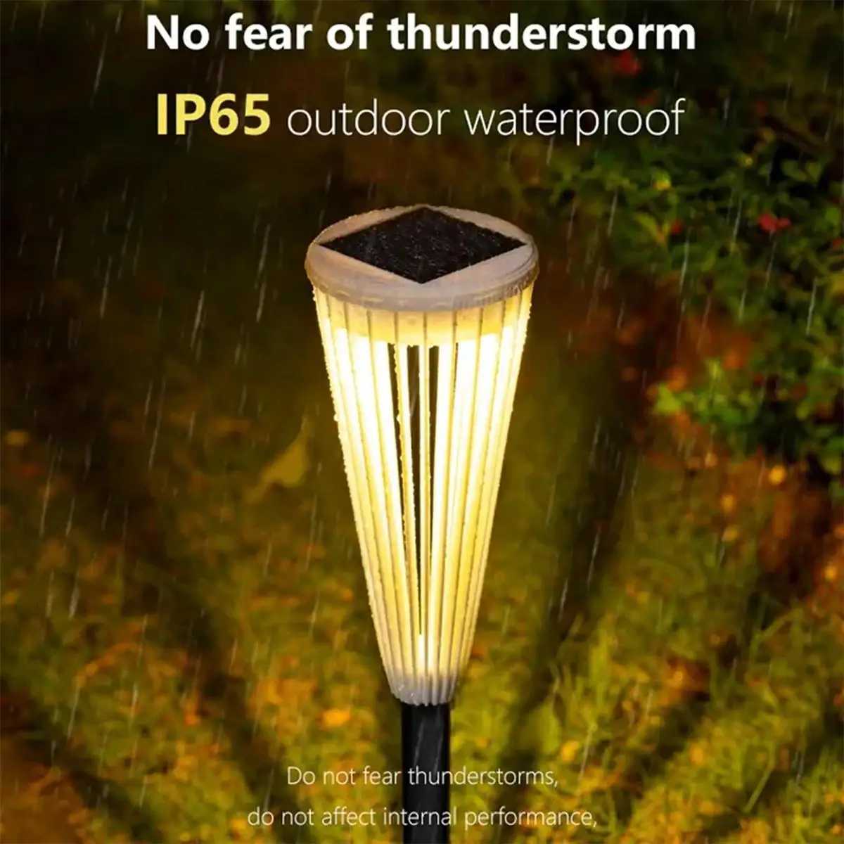 Solar Pathway Lights Dual Color Lamp For Yard Waterproof Lamps Outdoor Warm White Landscape Wireless Powered Lawn Driveway Power C250922
