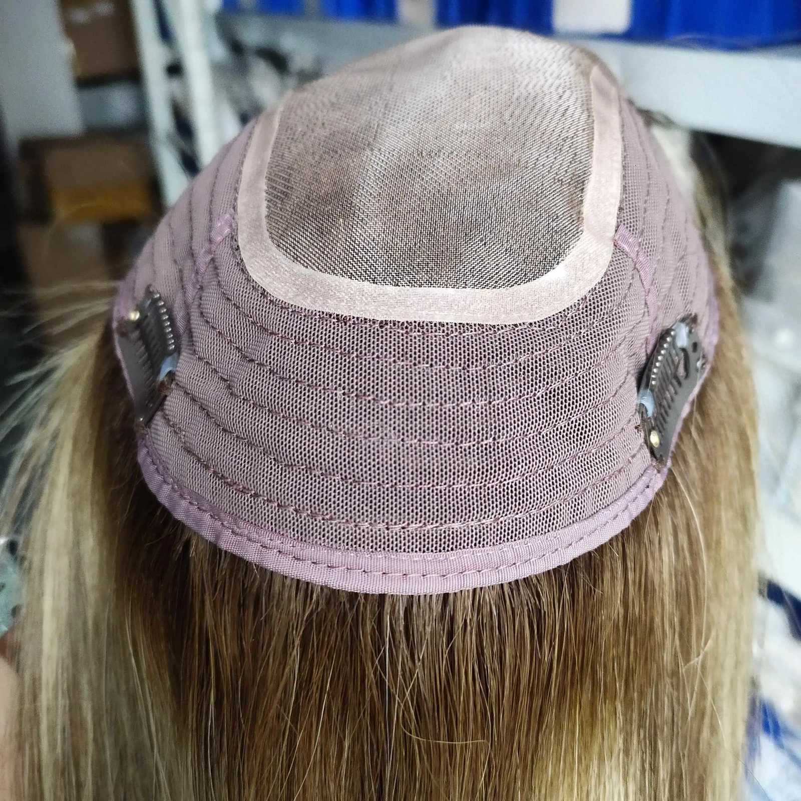 Moresoo Virgin Hair Topper Human Hair 12 Months Virgin Hair Piece High Quality Brazilian Hair 67Inch Base for Women Hair Piece C250922