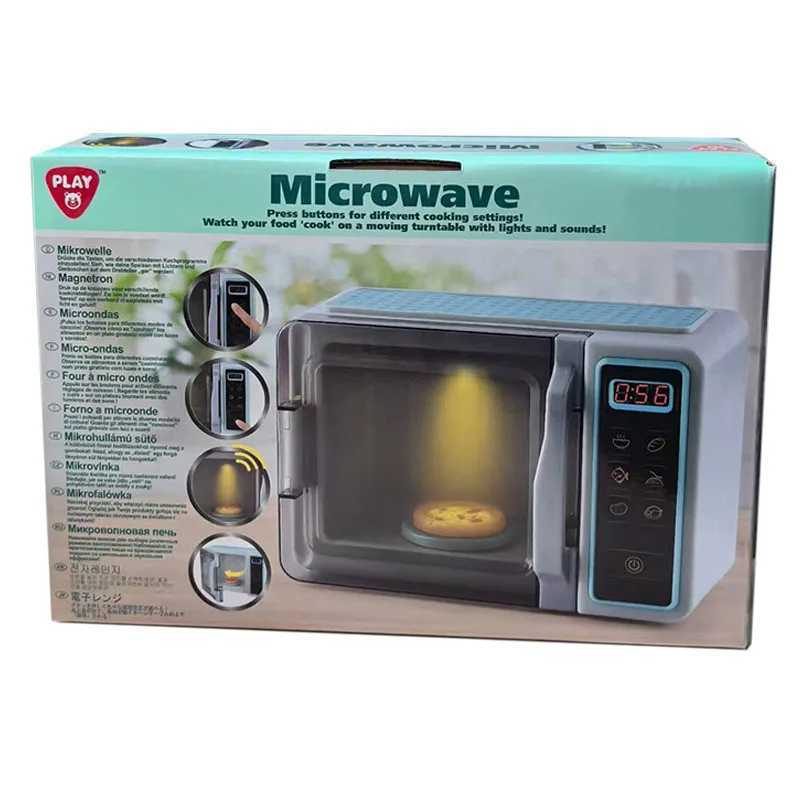 Play Go Simulation Microwave Oven Kitchen Series Sound and Light Mini Home Appliances Childrens Play Toys C250922