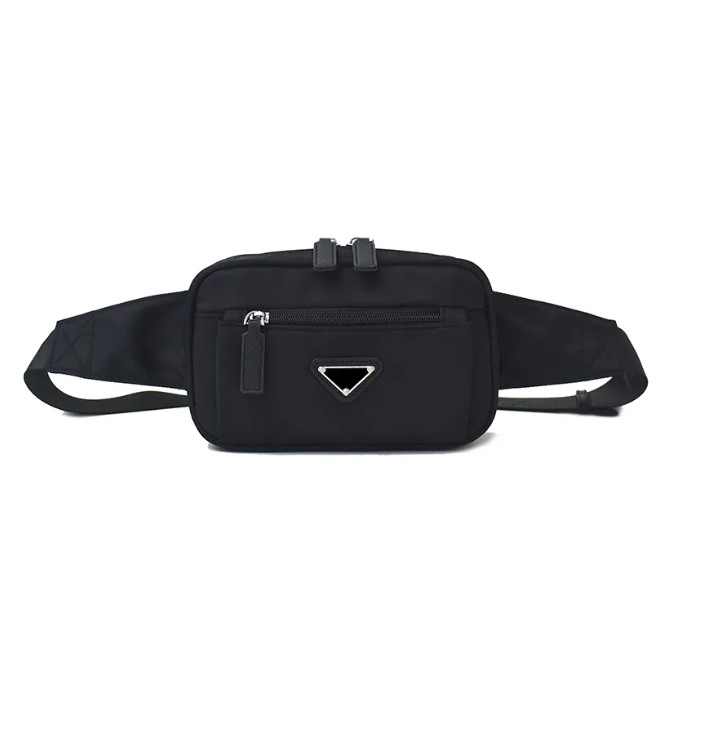 Brand Designer Black Re-Nylon Belt Bag for men women, designer waist bumbag fannypack crossbody Chest bags
