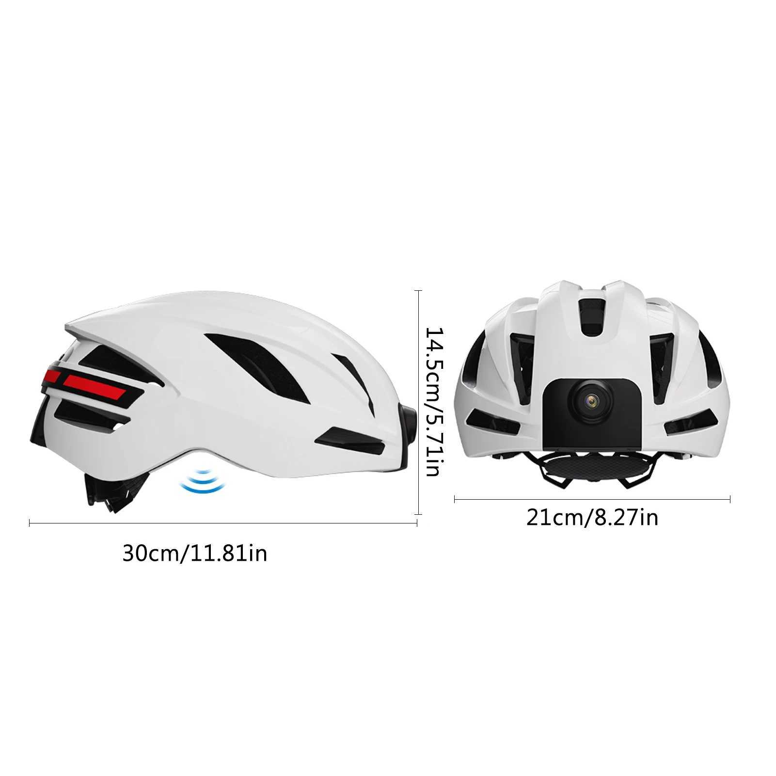 Bike Helmet with BT Smart Riding Helmet with 1080P Camera and Rear Lights Universal Adjustable Motorcycle Helmets for Men J251105