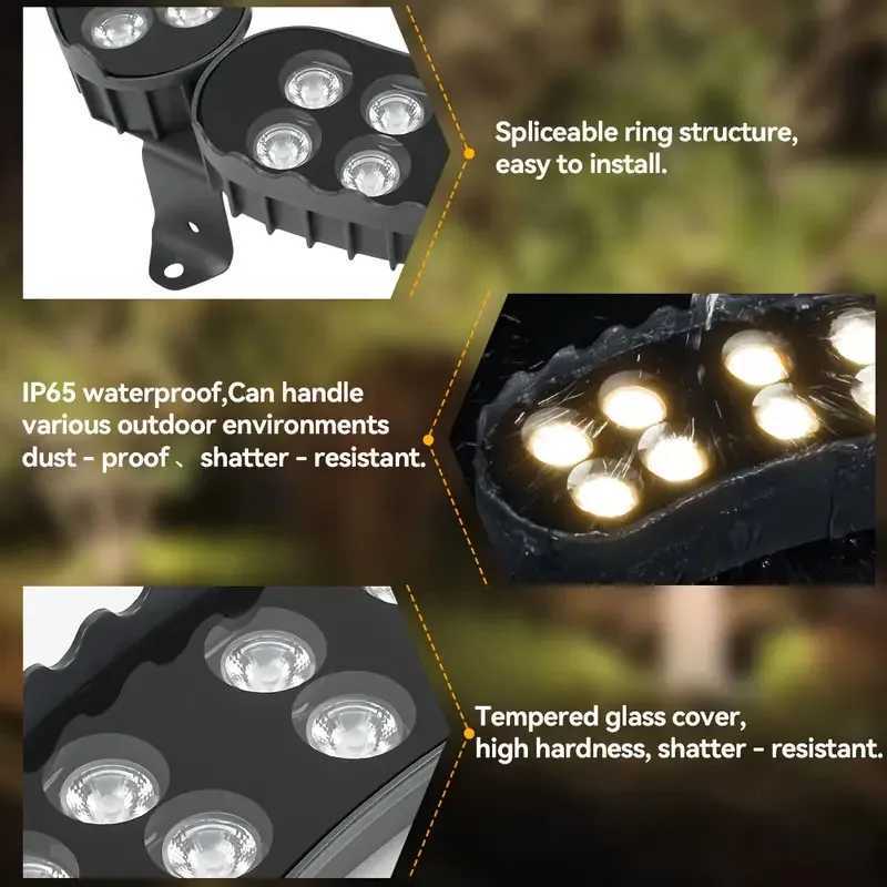 Outdoor LED Lawn Spotlights RGB Tree Holding Light IP65 Waterproof Landscape Lighting Lamp for Garden Path Large Tree Decor Lamp C250922