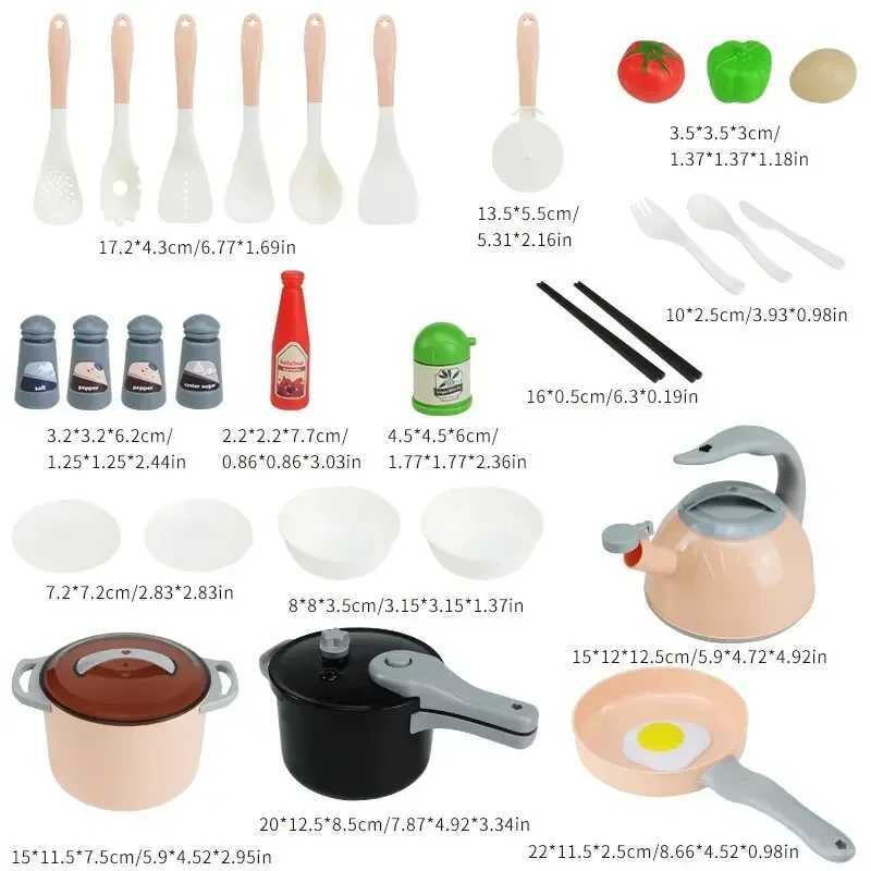 32PCS Childrens Mini Simulated Small Kitchen Toy Set Kitchenware Set Simulated Cooking Pretending to Play Games C250922