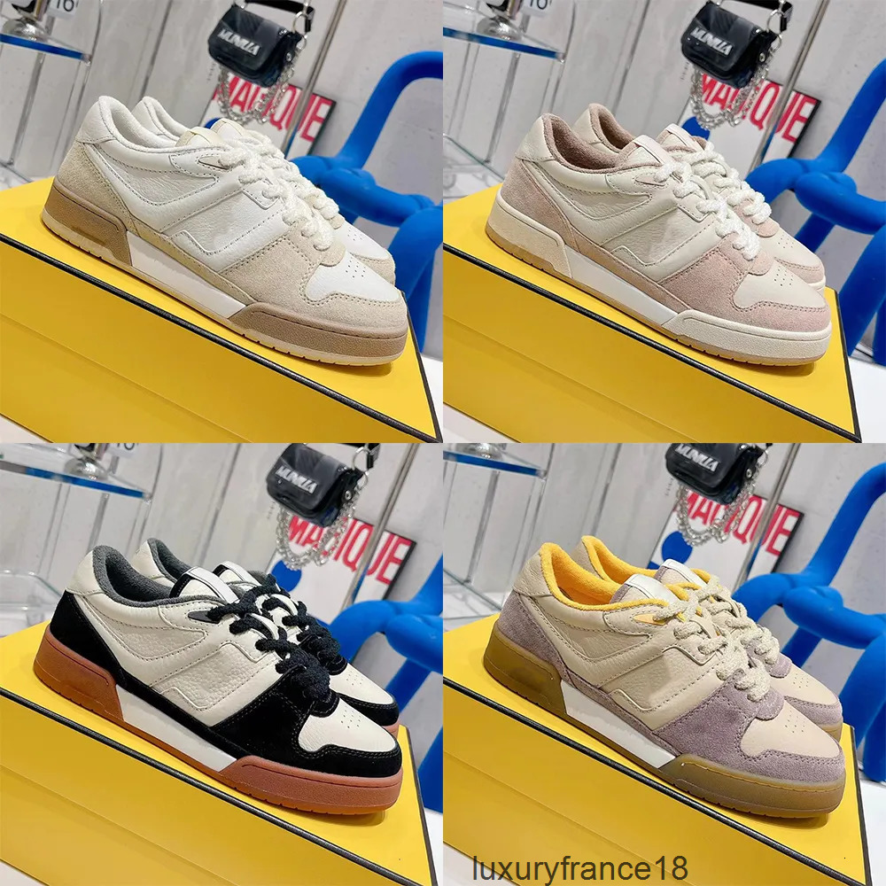 excellent luxury match compact low casual shoes design sneaker vintage suede beige shock absorbing material skate 35 45 fendininis fendily 9BV2