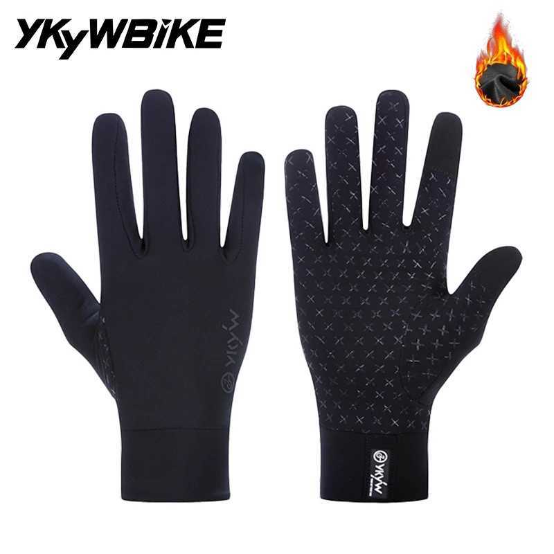 YKYWBIKE Winter Cycling Gloves Men Women Touch Screen Padded Bike Glove Water Resistant Windproof Warm AntiSlip Elastic Running J250922