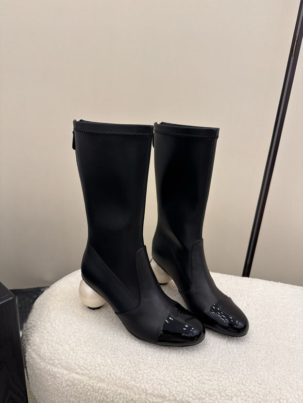 Boots High quality genuine leather boots classic giant ball heel boots 3442