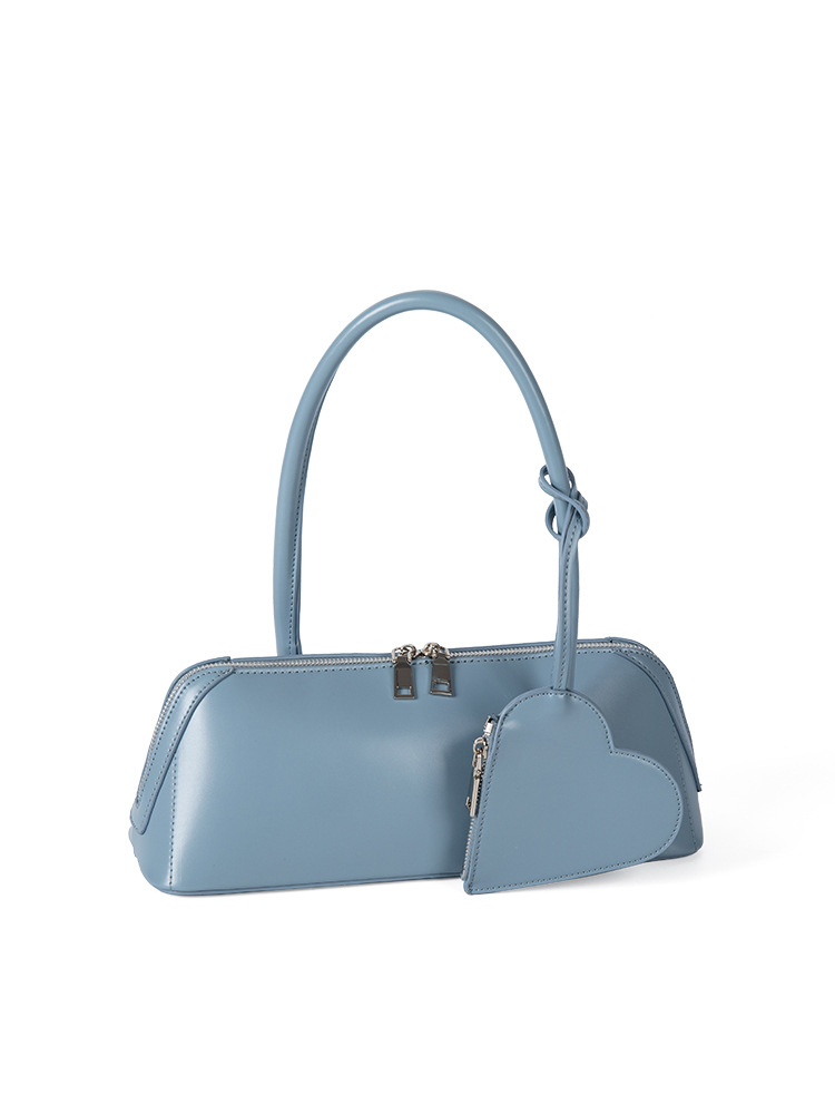 Korean-Style Niche Design Fashion Versatile Love Baguette New Solid Color Large Capacity Handbag Shoulder Bag For Women