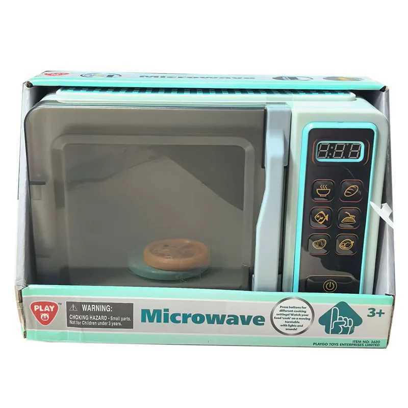 Play Go Simulation Microwave Oven Kitchen Series Sound and Light Mini Home Appliances Childrens Play Toys C250922