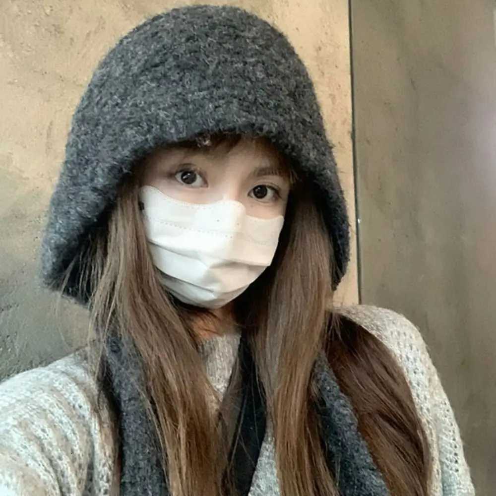 Winter Warm P Earmuffs C Thicke Windproof Knitted Beanies Bonnet Cold Protection Soft Pr Hat Autumn and Winter Y250920