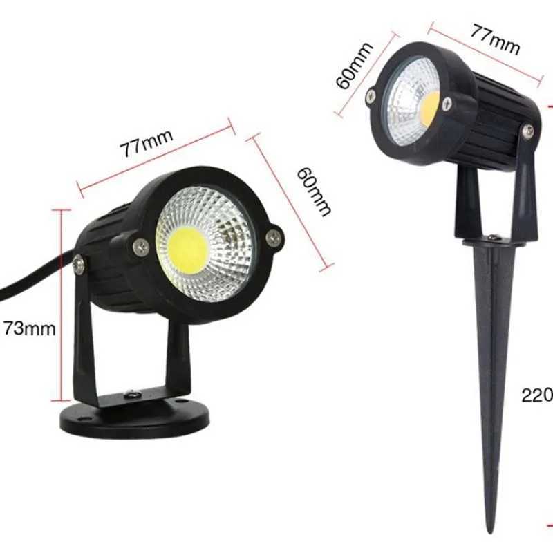 Garden Villa Square Greening Outdoor IP65 Waterproof LED Lawn Light Landscape Tree Spotlight 220V 110V 12V 24V LED Spotlight C250922