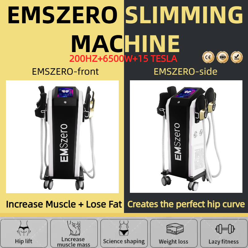 EMSzero Neo Machine with RF For Body Fat Burning Muscle Building Butt Lifting Machine 4/5 Handles Body Sculpting and Muscle Building Machine Fat Loss 