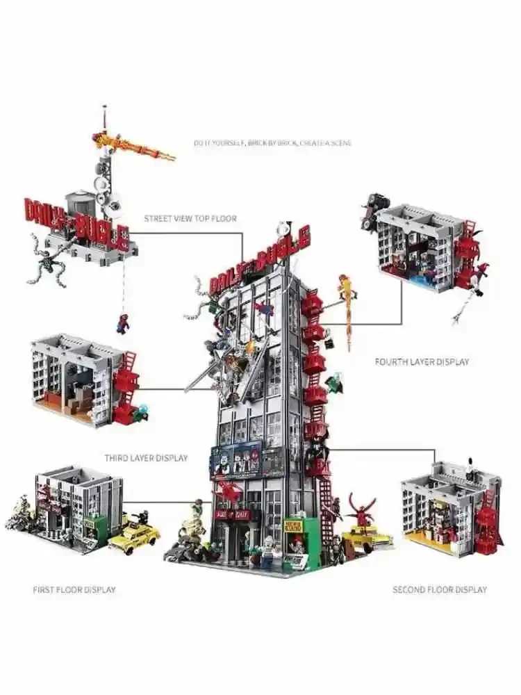 3772 Pcs The Daily Bugle Newspaper Office Building Compatible 76178 Building Blocks Anniversary Set For Children Birthday Gift Z250607