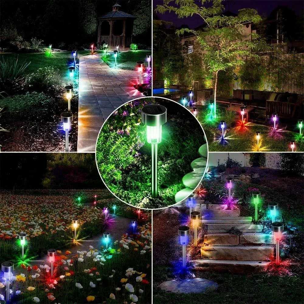 Outdoor Solar Lights Garden Lights Solar Powered Lamp Lantern Waterproof Landscape Lighting Pathway Yard Lawn Garden Decoration C250922