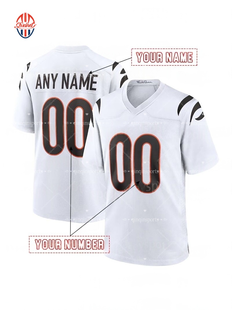 2024 Custom 9 Burrow 1 Chase Football Jersey Sam Hubbard Tee Higgins Brown Jermaine Burton Amarius Mims Zack Moss Myles Murphy