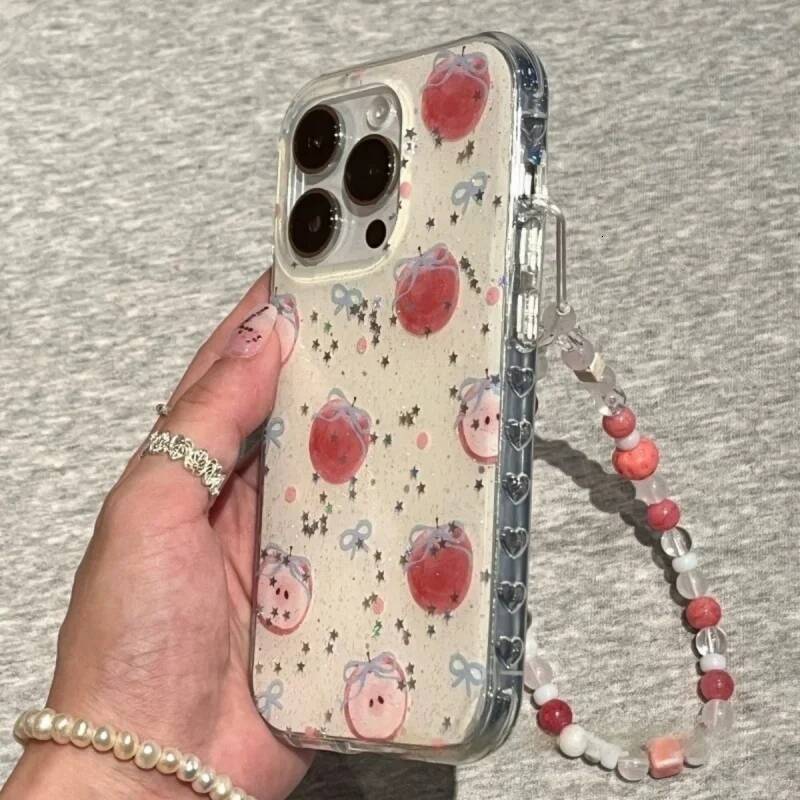 Bow Red Apple Suitable For Iphone 16 Max 15 14 13 Pro Protective Case