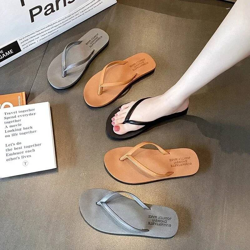 Women's Non-Slip Summer Flip Flops - Beach/Outdoor Casual Sandals, Fashion Slippers for Ladies, Comfortable Holiday Footwear ddmythur