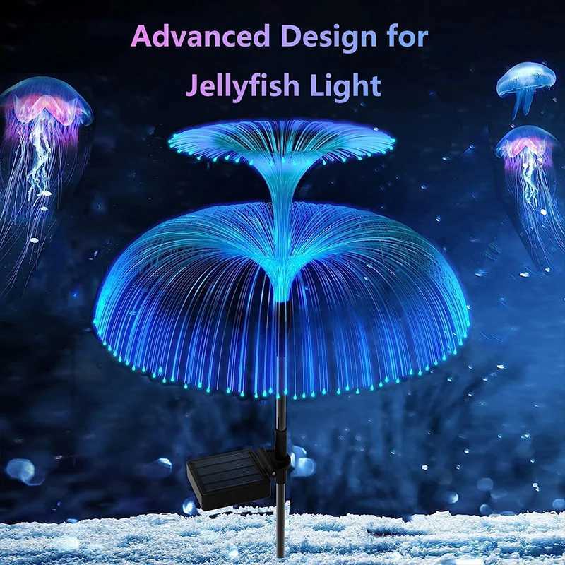 Outdoor LED Garden Lights Waterproof Solar Jellyfish Decor Pathway Lights For Landscaping Patio Lawn Yard C250922