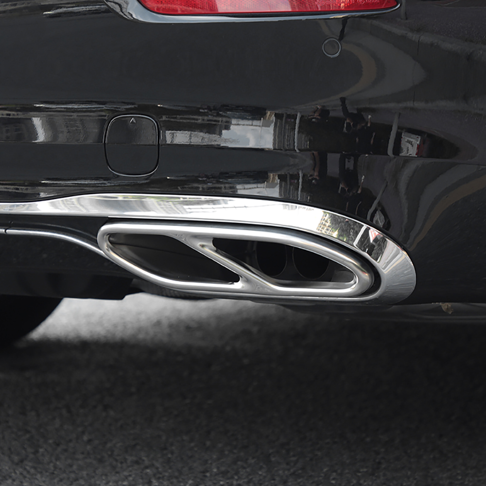 Stainless Steel Tail Throat Exhaust Pipes Frame Tailpipe Trim Decoration For Mercedes-Benz S Class W223 S450 S560 S500 S580 S63 AMG S580e Exterior Acc