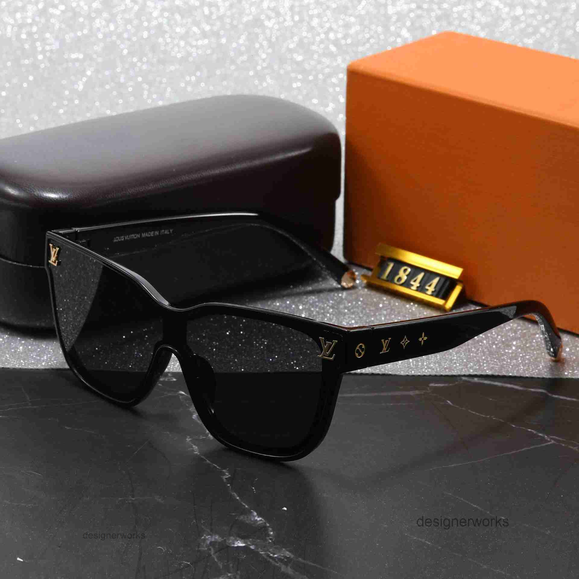 designer luxury louis vouitton lv sunglasses glasses for men women Lujia Men Fashion Large Frame Square Women Personality Street Style Trendy Glasses 1844 SYIT