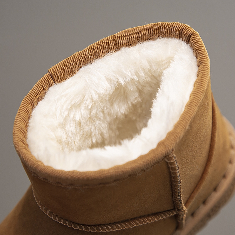 Designer Shoes Children's snow Boots 2025 Winter Style New Boys' and Girls' Cotton boots Warm Ankle Boots Fleece thickened Cotton shoes