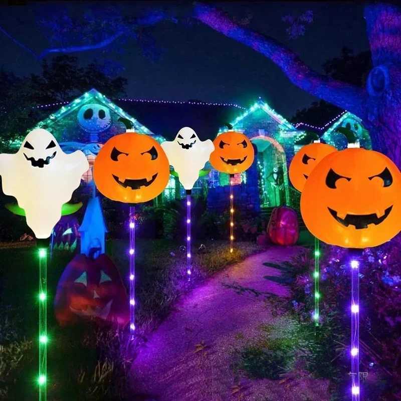 LED Solar Lamp Garden Light Christmas Decor Santa Claus Lawn Lamps Candy Cane Outdoor Waterproof New Year Halloween for Pathway C250922