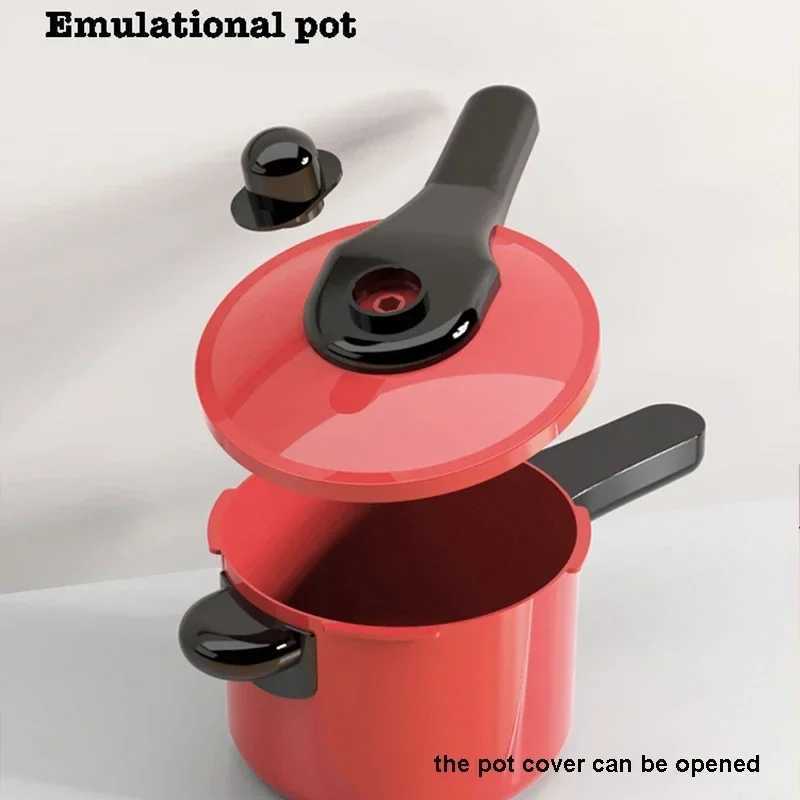 Kids Toys Pretend Play Red Kitchen Toys Simulation Food Cooking Girls Boys Educational Play House Interactive Toys for Children C2509221