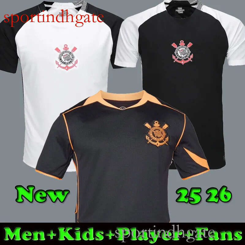 2025 Corinthia Soccer Jerseys CorinthiansS YURI ALBERTO ROMERO TALLES MAGNO CARRILLO D. GARRO MARTINEZ TORRES CACA 25 26 men kids Kits socks sets football