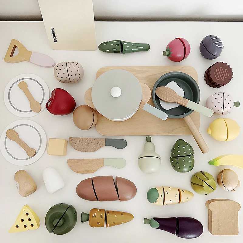 Kids Pretend Play House Toy Childrens House Kitchen Toys Fruits Toy Set Boys Girls Simulated Cooking Early Education C250922