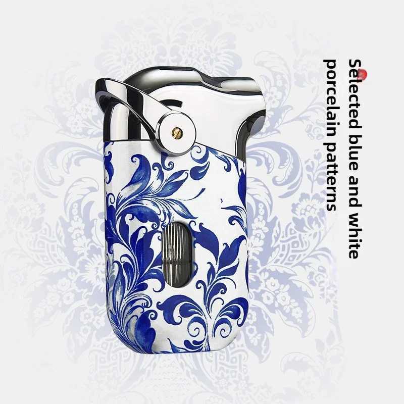 HONEST Premium Windproof Butane Torch Lighter Refillable Blue Flame for Cigar BBQ Metal Mens Gift F250922 W260202