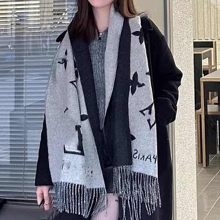 Scarf Designer Cotton Long Scarves Fashion scarf Winter Wool Scarves Women Wraps Striped Plaid letter Printed