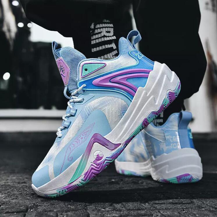 Designer basketball shoes anti slip, wear-resistant shock-absorbing practical lightweight soft soled breathable mesh student sports shoes Z 9.8-2
