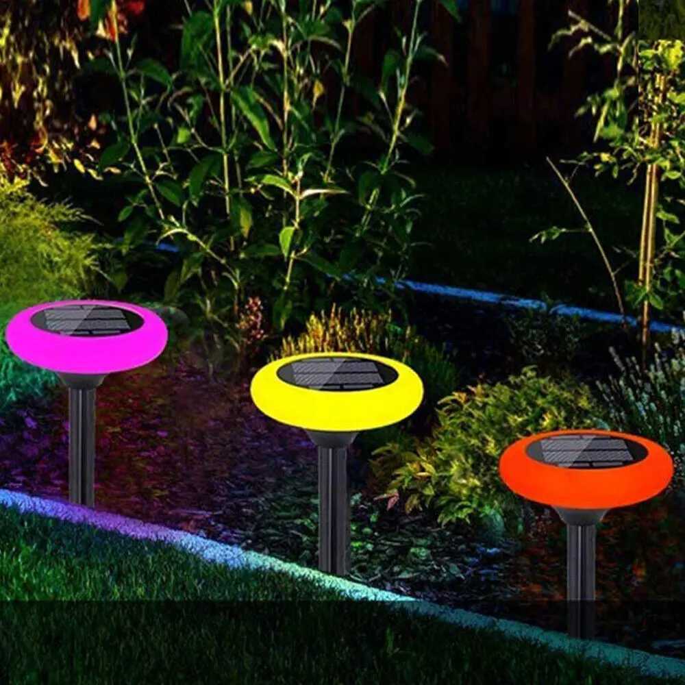 2Pack Solar LED Light Outdoor Lawn Lamp Yard Lanscape Color Changing C250922
